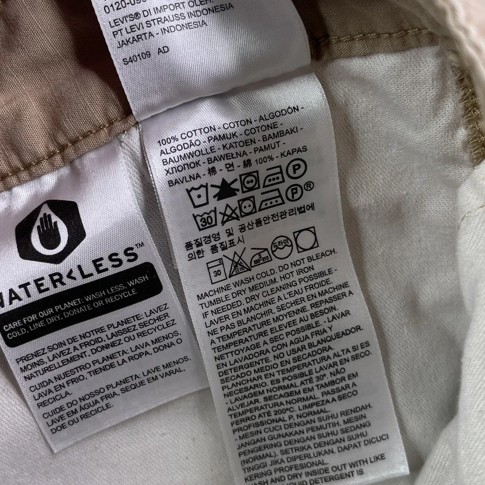 Levis Shorts‎ Mens 36 Tan Khaki Cargo Utility Tactical Ripstop Flap Pockets